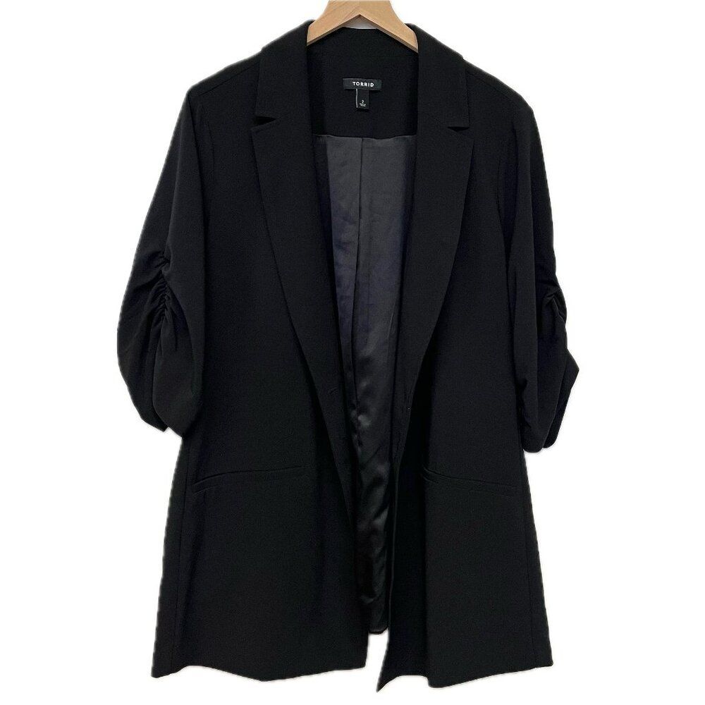 Torrid Solid Black Blazer - Size 2x - image 1